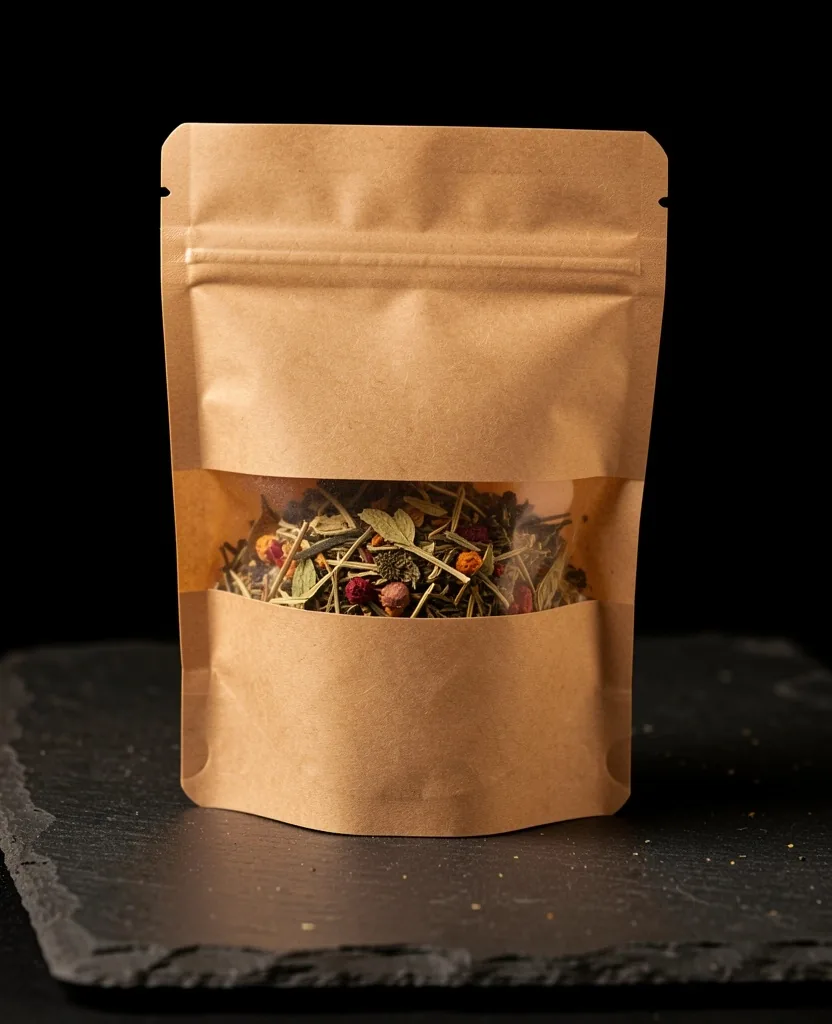 Confezione di tè Good Body su superficie scura